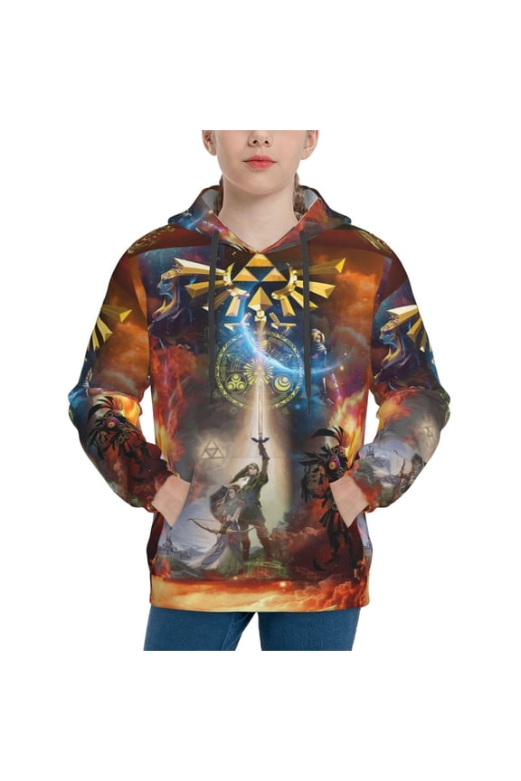 The Legend Zelda Youth Pullover Hoodie Loose Sweatshirt Long Sleeve Hooded Sweaters