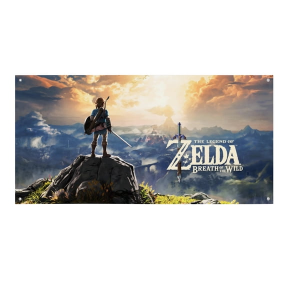 The Legend of Link Breath-Theme Backdrops Banner Birthday Party Decor Supplies Personalized Party Backdrop Decoration,5x3ft150x90cm
