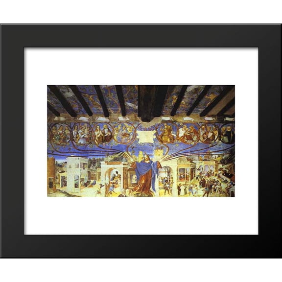 The Legend of St. Barbara. 20x24 Framed Art Print by Lorenzo Lotto