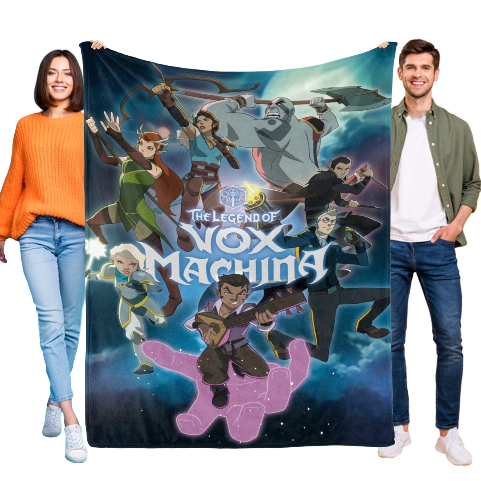 The Legend of Vox Machina Throw Blanket Gifts for Fans Lover Girls Boys Women Present Hoodie Him Bed 50"x60"