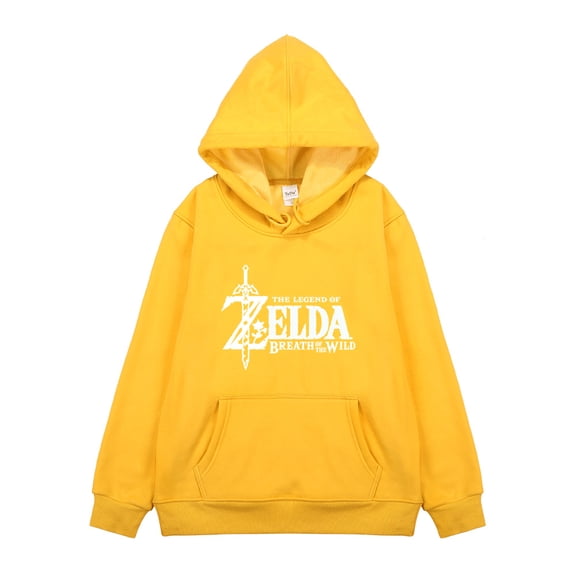 The Legend of Zelda Autumn Winter Youth Student Warm Round Neck Pullover Sweatshirt Fleece Lined Hooded Sweatshirt