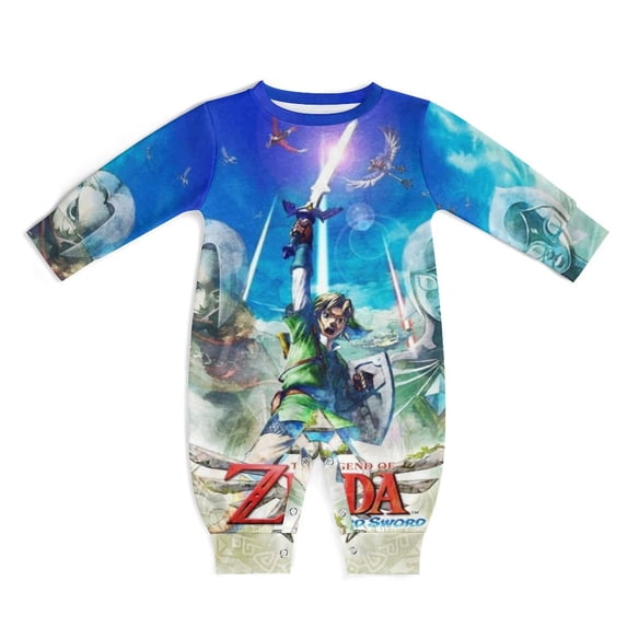 The Legend of Zelda Baby Long Sleeve Rompers Footless Jumpsuits One-Piece Outfits for Boys Girls