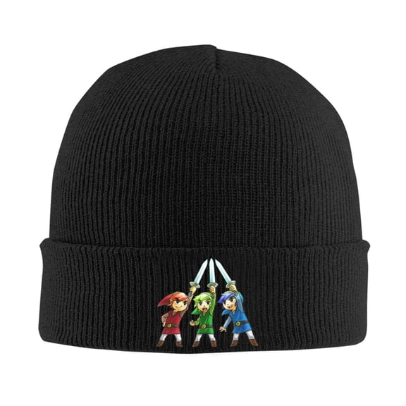 The Legend of Zelda Beanie Hat Winter Warm Knit Cuffed Cap For Women Men Black