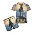 thumbnail image 1 of The Legend of Zelda Boys Two Piece Swimsuit Kids Swimwear Set Short Sleeve Bathing Suit Trunks And Shirt, 1 of 7