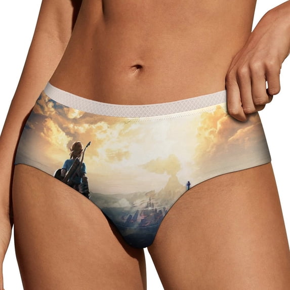 The Legend of Zelda Breath of The Wild Women's Brief Lady Lace Underwear Breathable Elastic Sexy Bikini Hipster Panties