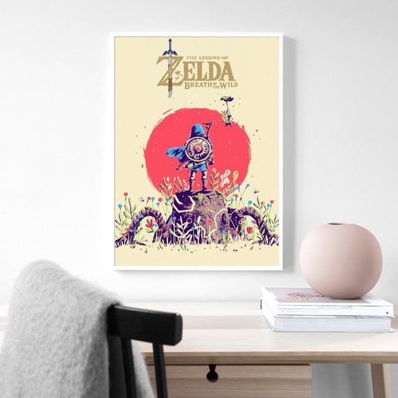 The Legend of Zelda Breath of the Wild Game mural art home decoration player room, Unframed Poster