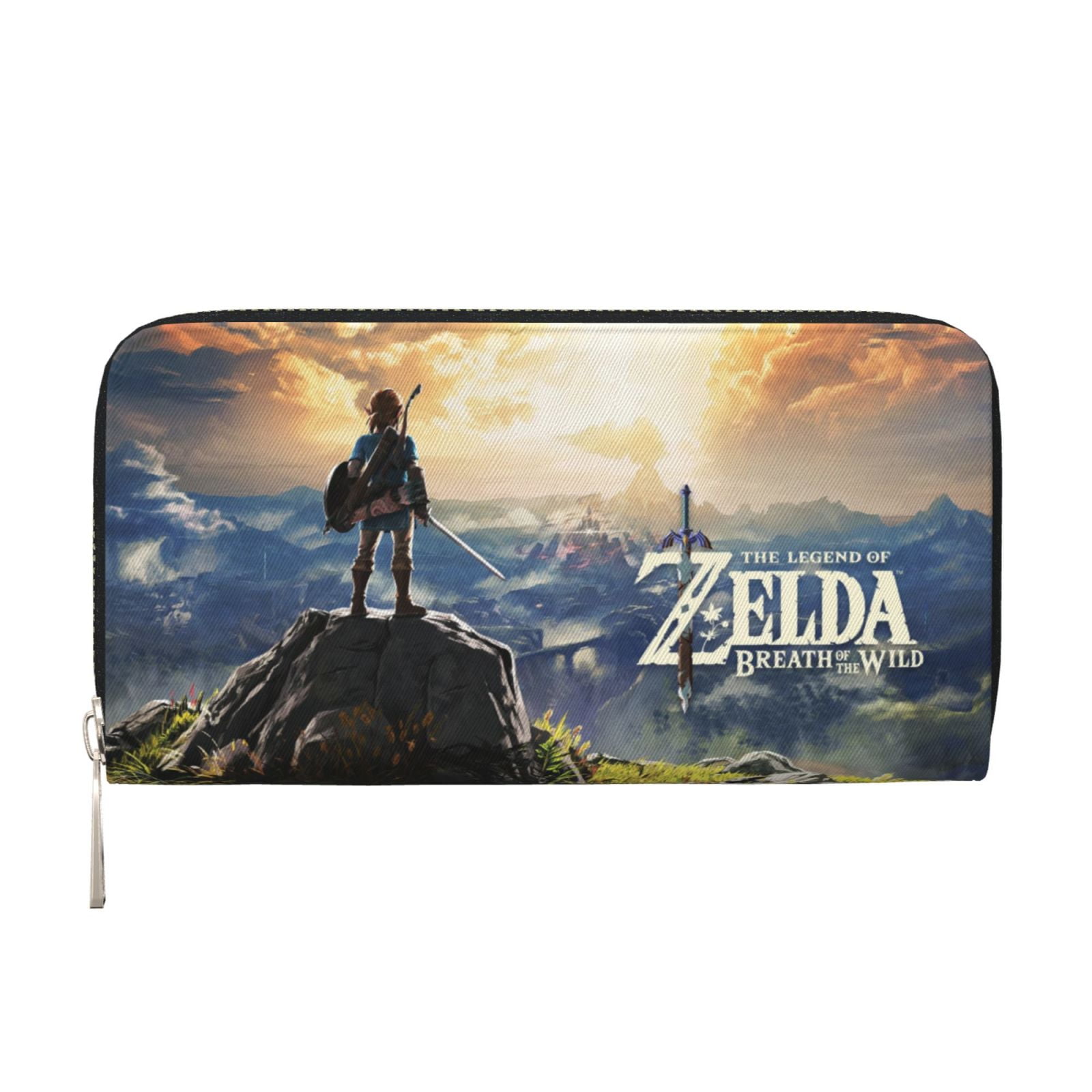 The Legend of Zelda Breath of the Wild Leather Hand Wallet Card Bag Long Wallet Handbag PU Clutch Purse Storage Bag Zip Organizer With Card Slots