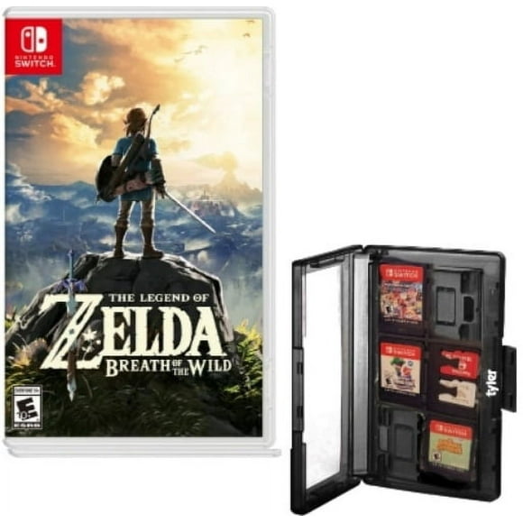 The Legend of Zelda: Breath of the Wild - Nintendo Switch with Game Case Caddy for 12 Games for Nintendo Switch