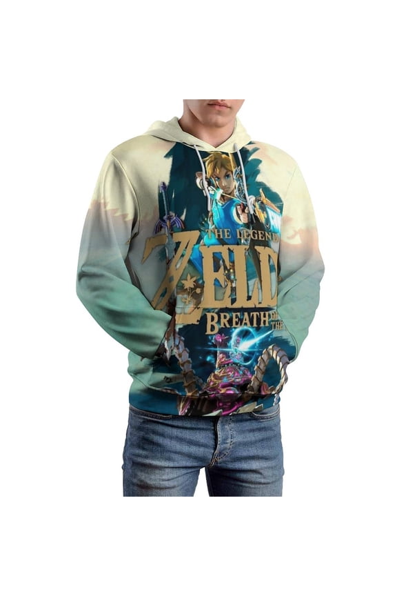 The Legend of Zelda Casual Hoodies Pullover Sweatshirt Long Sleeve Hooded Jackets with Pockets Men Women