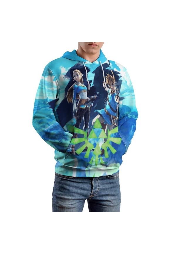 The Legend of Zelda Casual Hoodies Pullover Sweatshirt Long Sleeve Hooded Jackets with Pockets Men Women