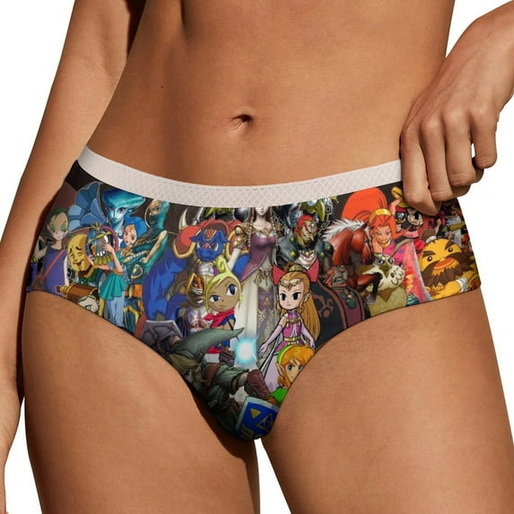 The Legend of Zelda Characters Women's Brief Lady Lace Underwear Breathable Elastic Sexy Bikini Hipster Panties