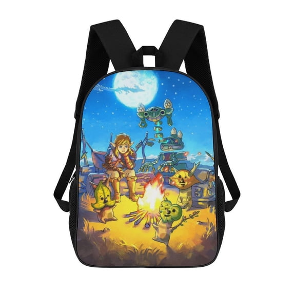 The Legend of Zelda Daypack 17 Inch Schoolbag Backpack Rucksack Large Capacity Shoulder Bag Travel Bags Students Bookbag