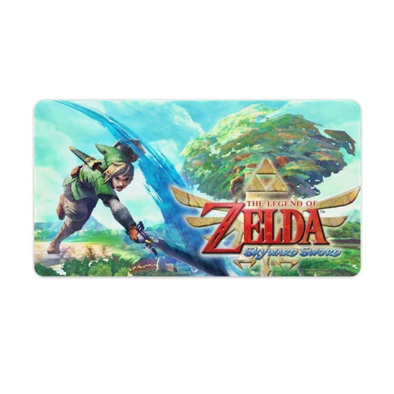 The Legend of Zelda Desk Pad Mouse Pad, Large Gaming Mouse Mat with Stitched Edges, Non-Slip Rubber Base Mous Mat for Office Computer Keyboard Laptop