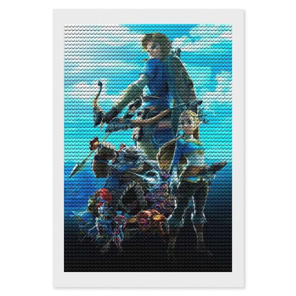 5D Diamond Painting Zelda Legende - DIY Diamantbild 40x50cm Für Home Deko