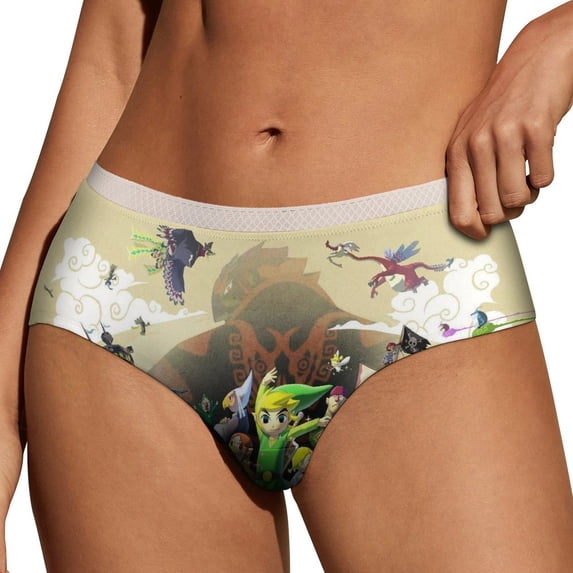 The Legend of Zelda Game Women's Brief Lady Lace Underwear Breathable Elastic Sexy Bikini Hipster Panties