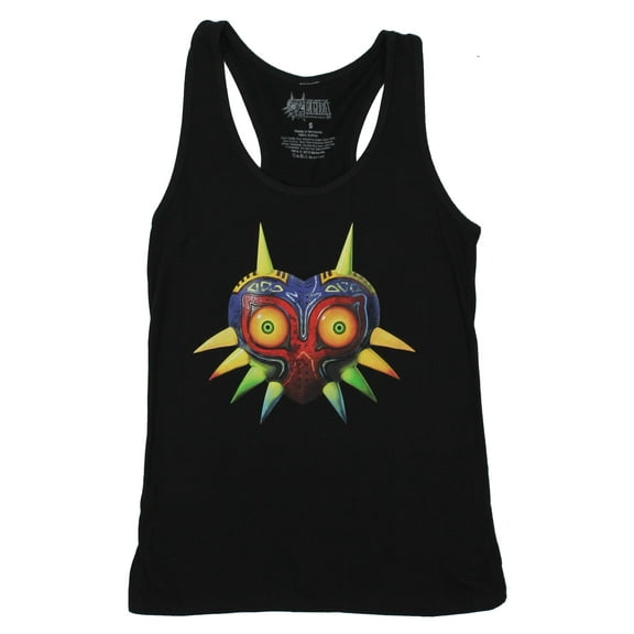The Legend of Zelda Girls Juniors Tank Top - Majora's Mask Skullkid Heart Image (Large)