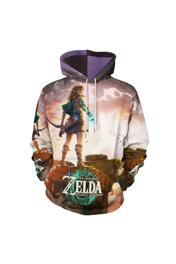 The Legend of Zelda Hoodies for Men Women 3D Print Pullover Novelty Hooded Sweatshirt Hoodies with Big Pockets 4XL
