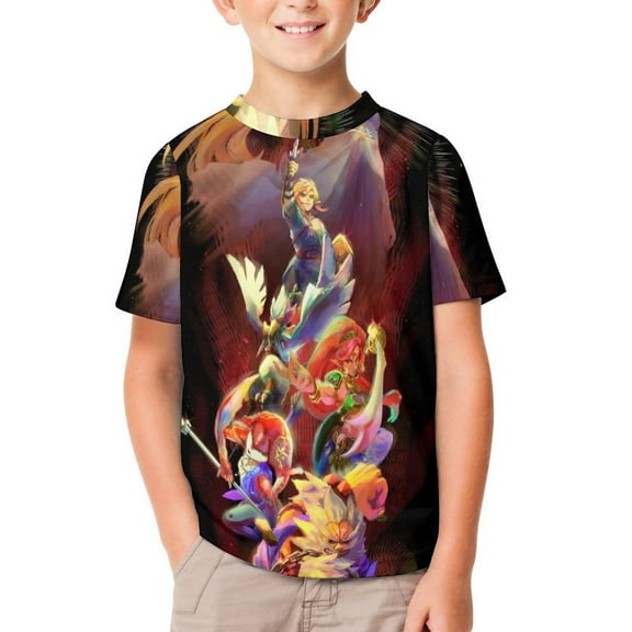 The Legend of Zelda Kid's T-Shirt Short Sleeve T-Shirt Tops Summer Tee Shirt for Boys Girls 100CM