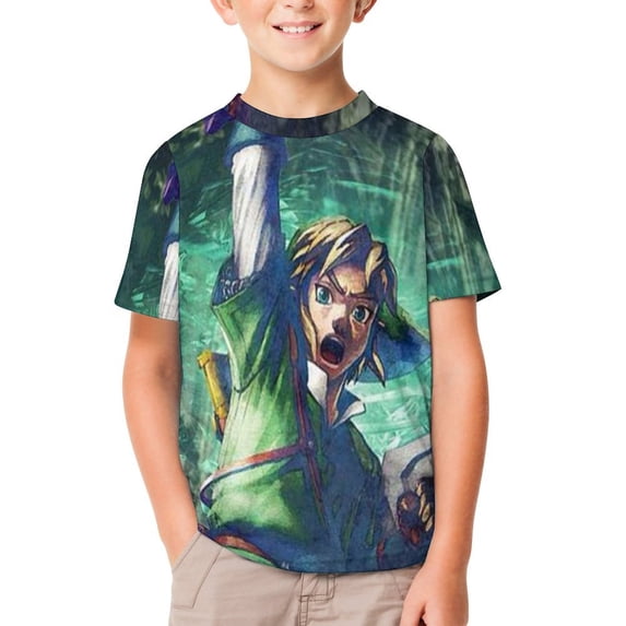 The Legend of Zelda Kid's T-Shirt Short Sleeve T-Shirt Tops Summer Tee Shirt for Boys Girls 130CM