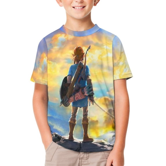 The Legend of Zelda Kid's T-Shirt Short Sleeve T-Shirt Tops Summer Tee Shirt for Boys Girls 160CM