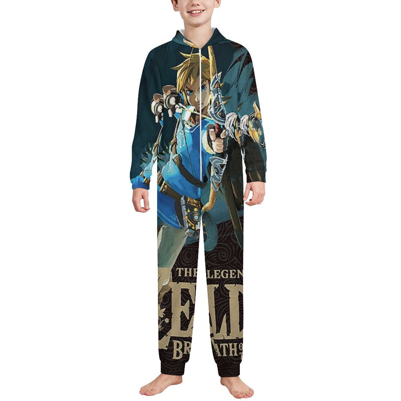 Yoda Hooded Union Suit Pajamas - Footless Sleeper For Kids (Size 10, Green)