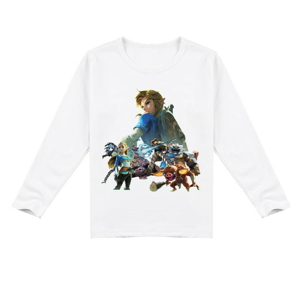 The Legend of Zelda Kids' Long Sleeve T-shirt, Breathable Fabric and Adorable Print, Autumn Staple