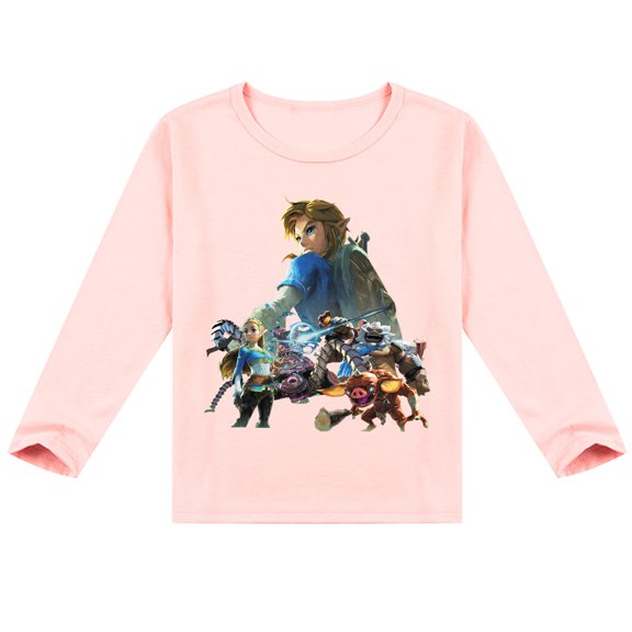 The Legend of Zelda Kids' Long Sleeve T-shirt, Breathable Fabric and Adorable Print, Autumn Staple