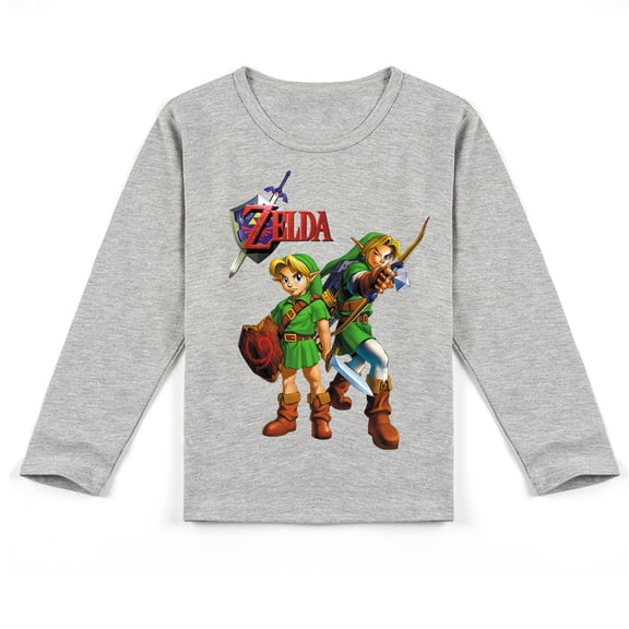 The Legend of Zelda Kids' Long Sleeve T-shirt: Causal Style with Cool Print for Autumn Wear