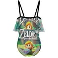 thumbnail image 1 of The Legend of Zelda Link's Awakening Children's Swimsuit Adjustable Off Shoulder Ruffle Swimwear One-piece Girls Kids Beach Bathing Suits 6-12 Years, 1 of 7