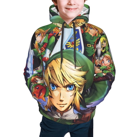 The Legend of Zelda Link's Awakening Game Youth Sweatshirt Hoodies Fashion Teen Hooded Hoody Pullover Clothes With Pocket For Boys Girls Clothing