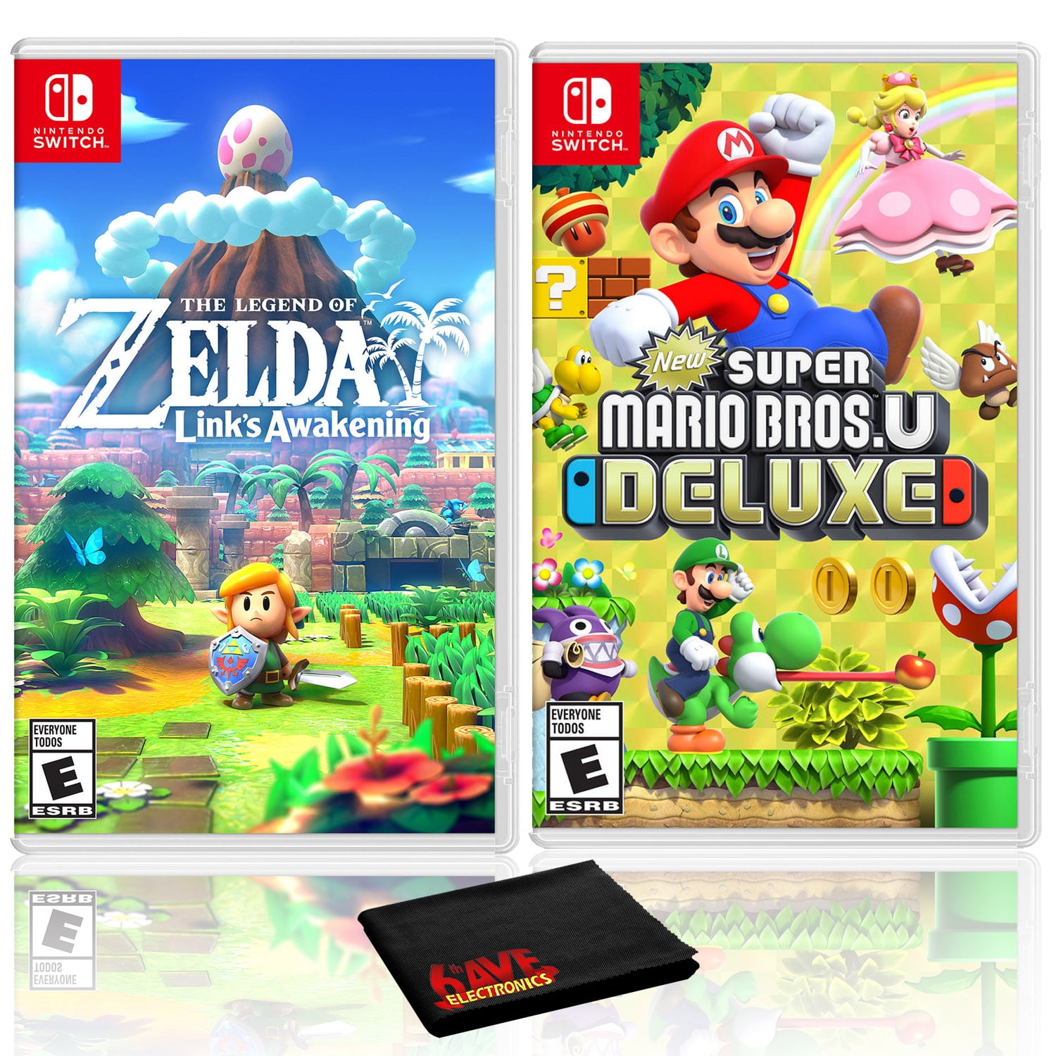 New Super Mario Bros. U Deluxe + Mario Kart 8 Deluxe - Two Game Bundle -  Nintendo Switch 