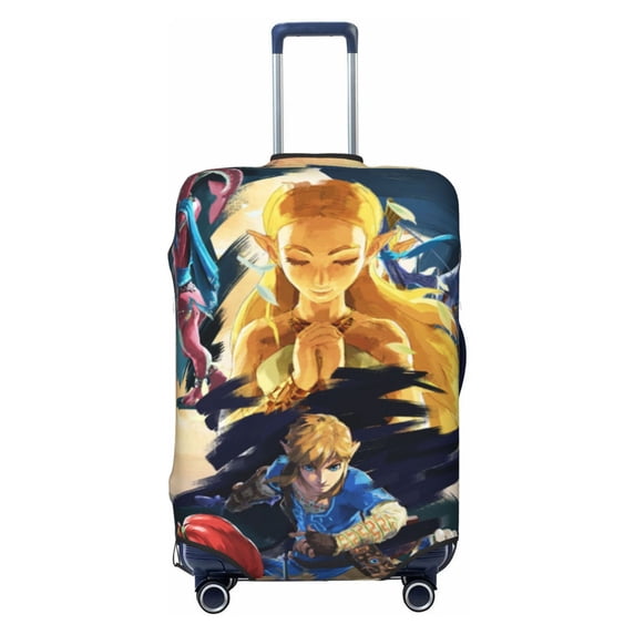 The Legend of Zelda Luggage Cover Washable Suitcase Cover Protector Anti-scratch Suitcase Cover Fits 18-32 Inch Luggage