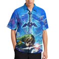 thumbnail image 1 of The Legend of Zelda Mens Hawaiian Shirt Short Sleeve Button Down Shirts Tropical Summer Beach Shirts, 1 of 7