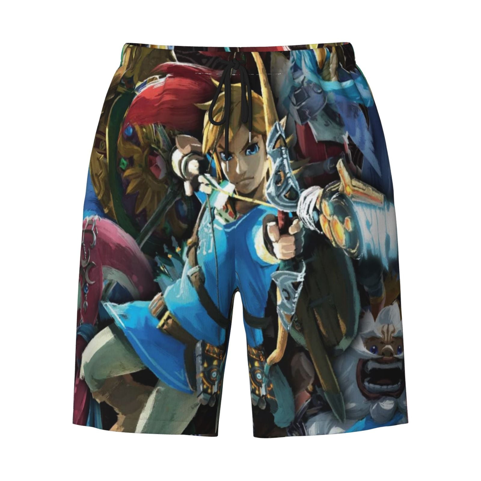 The Legend of Zelda Mens Swim Trunks Quick Dry Board Shorts with Mesh ...