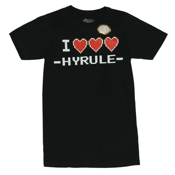 The Legend of Zelda Mens T-Shirt - I Heart Heart Heart Hyrule Image (X-Small)