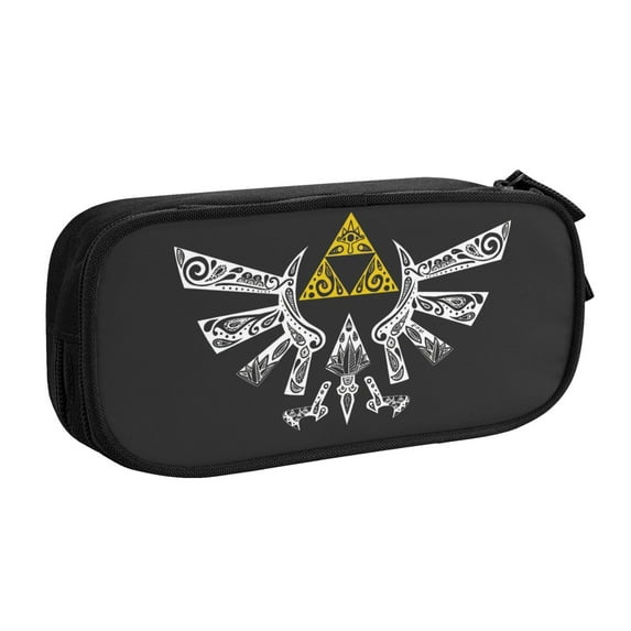 The Legend of Zelda Pencil Case Large Capacity Pen Case Double Zippers Pen Bag Office Stationery Bag