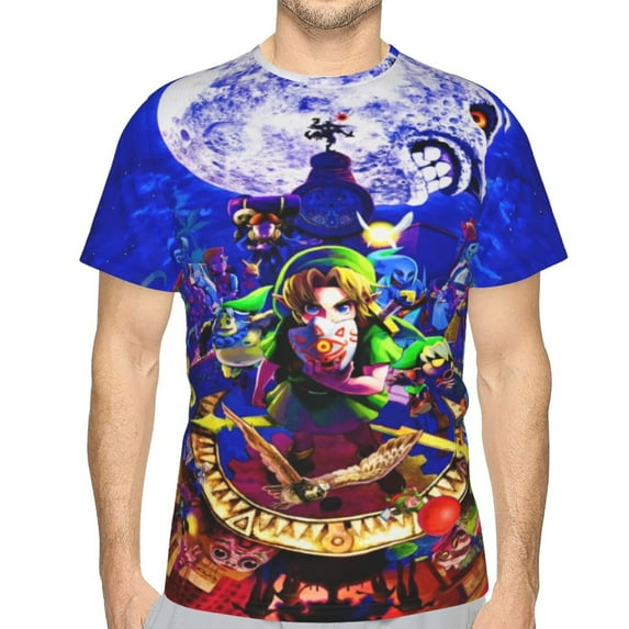 The Legend of Zelda T Shirt 3D Printed Crewneck Graphic Short Sleeve Tees for Mens