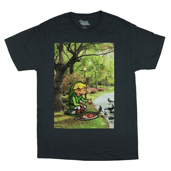 The Legend of Zelda T-Shirt Men's Link in The Park Adult Short Sleeve Tee