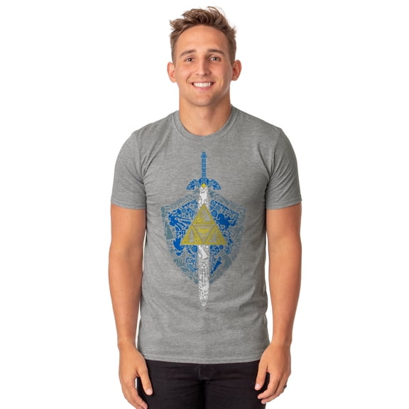 The Legend of Zelda T-Shirt Men's Triforce Graphic Adult Short Sleeve Tee