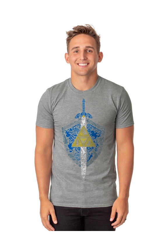 The Legend of Zelda T-Shirt Men's Triforce Graphic Adult Short Sleeve Tee