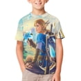 thumbnail image 1 of The Legend of Zelda T-Shirts for Boys Girls, Kids 3D Print Short Sleeve, Unisex Crew Neck Tee Shirts for Youth, 1 of 9