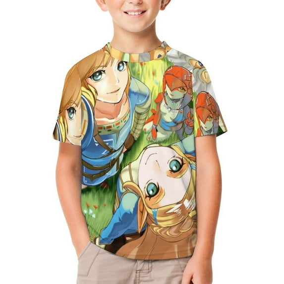 The Legend of Zelda T-Shirts for Boys Girls, Kids 3D Print Short Sleeve, Unisex Crew Neck Tee Shirts for Youth