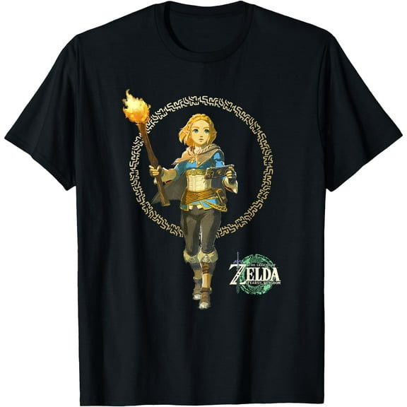 The Legend of Zelda Tears Of The Kingdom Zelda Runes Circle DTG Print Unisex T-Shirt