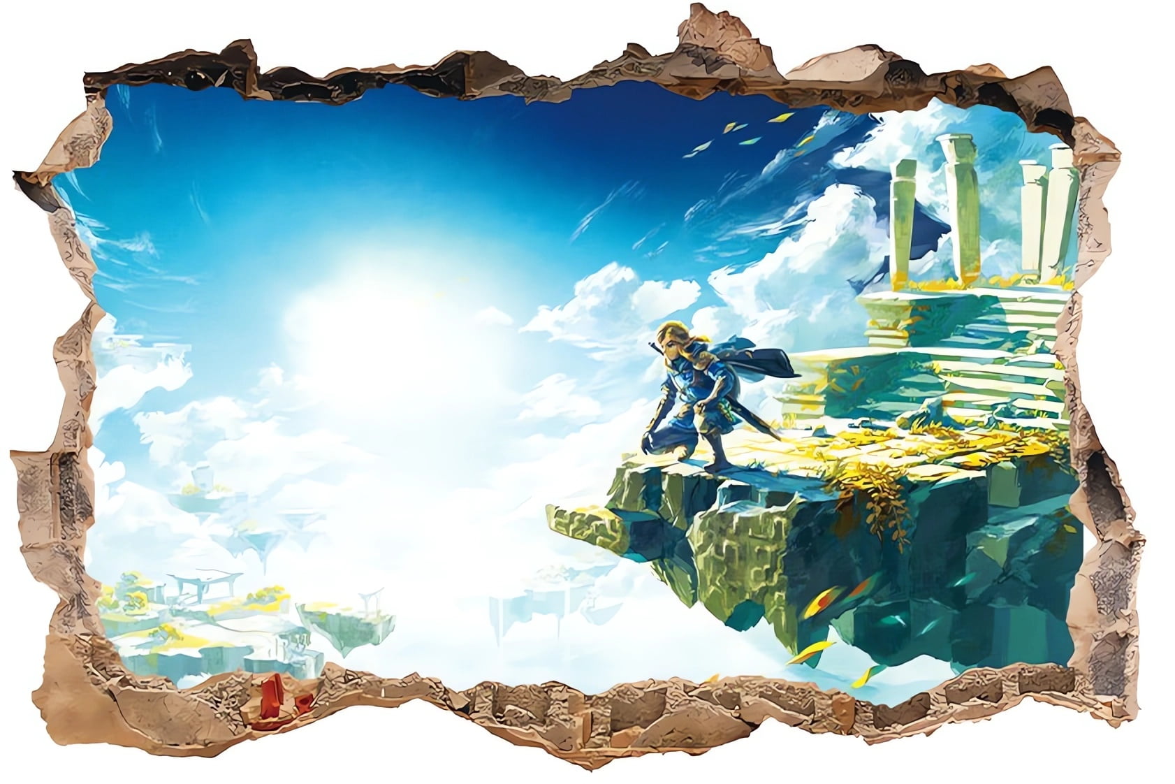The Legend of Zelda Theme 3D Wall Decals,BedroomLiving Roomand Study Wall Background Decoration Stickers for Kids.