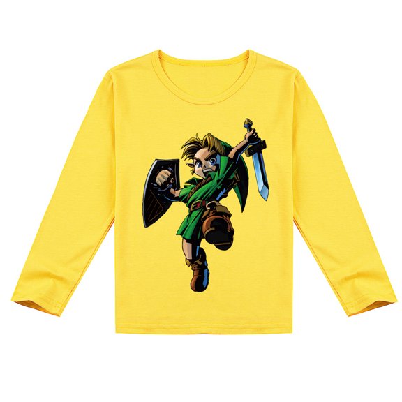 The Legend of Zelda Themed Kids' Long Sleeve T-shirt: Comfortable Cotton for Spring & Autumn