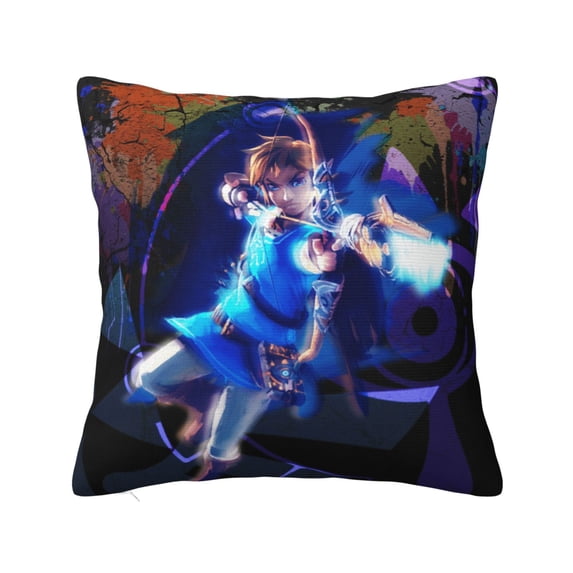 The Legend of Zelda Throw Pillow Cover Decoration Pillow Case Cushion Home Decor for Home Sofa Couch 16"x16"