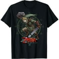 thumbnail image 1 of The Legend of Zelda Twilight Princess Link Hyrule Hero DTG Print Unisex T-Shirt,Black Color,Size M, 1 of 5