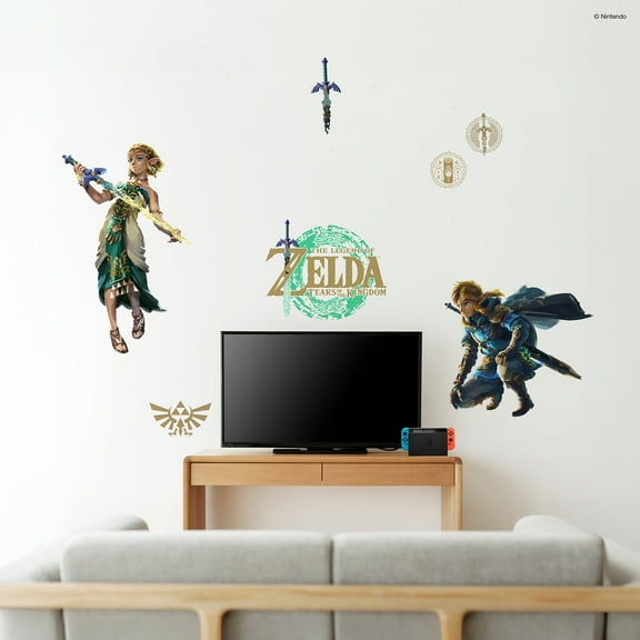 The Legend of Zelda: Tears of the Kingdom - Zelda & Link Wall Decals