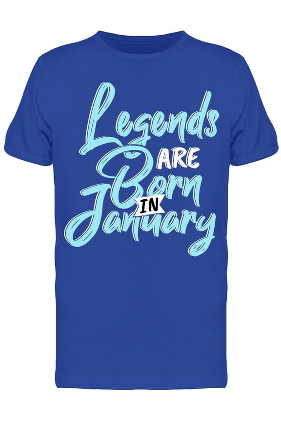 The Legends Born In January T-Shirt Men -Image by Shutterstock Men T-Shirt, Male Small