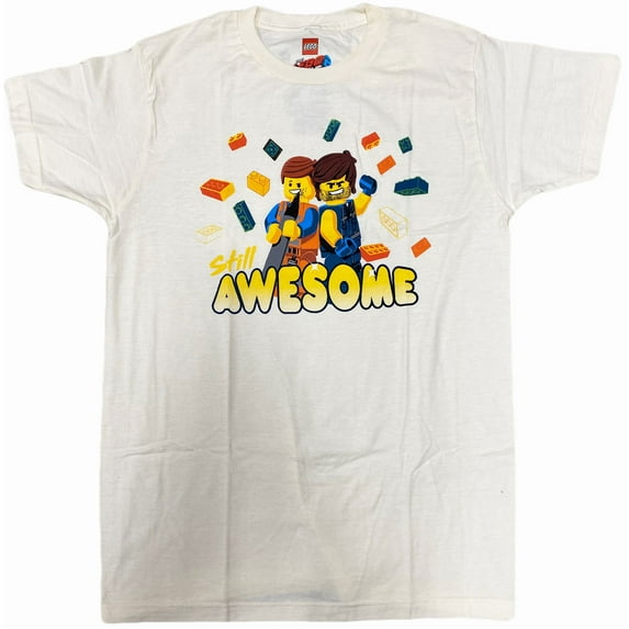 The Lego Movie Still Awesome Adult T-Shirt (Medium, Light Yellow)